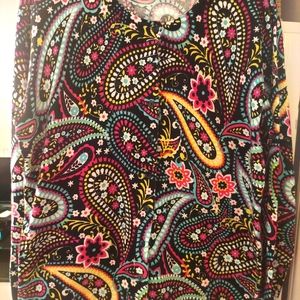 August Silk Paisley Cardigan, Size Large